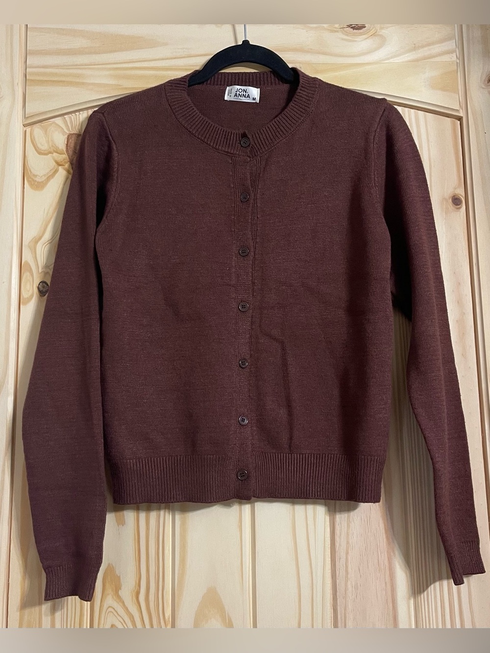 Brown Button Down Cardigan - Picture 2 of 4